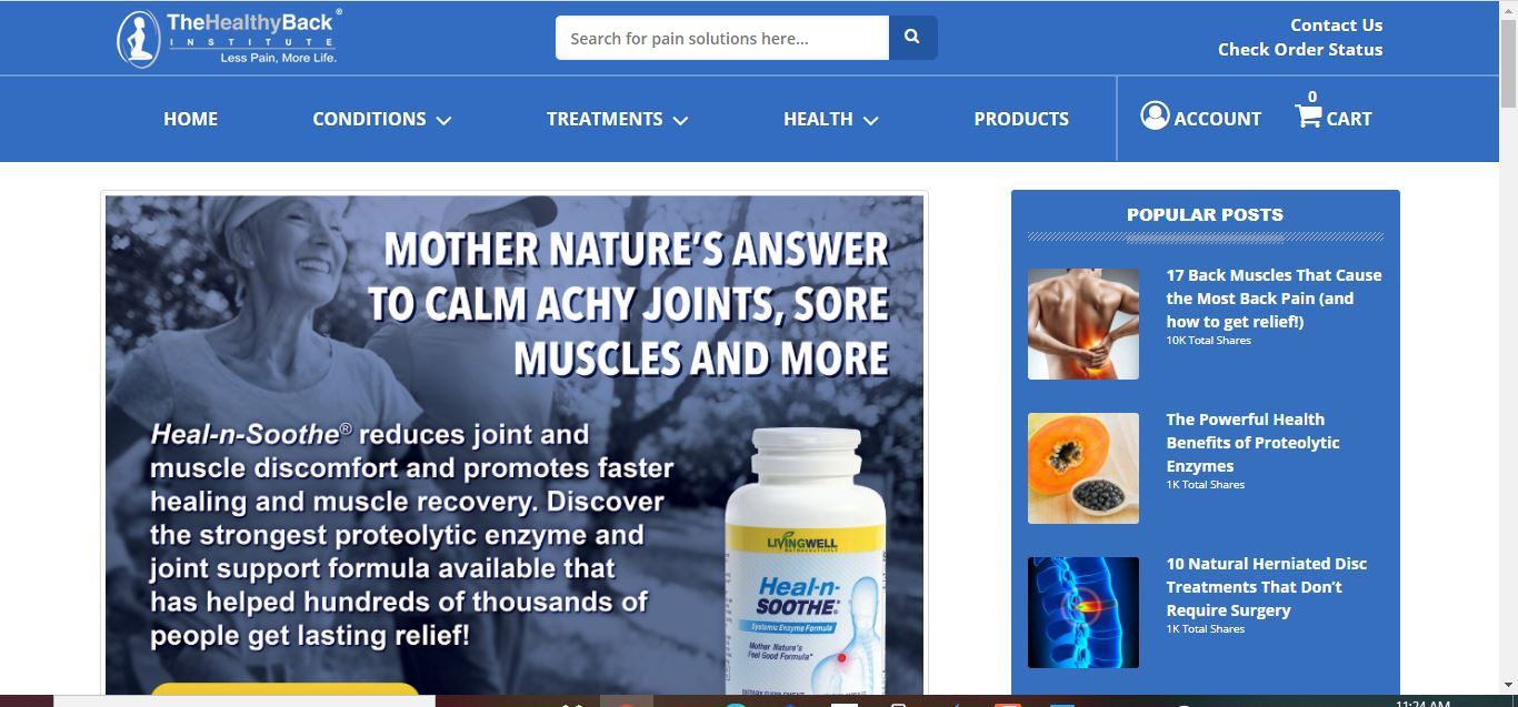healthy back institute home page