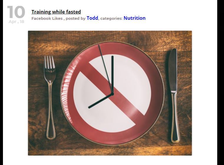 training fasting