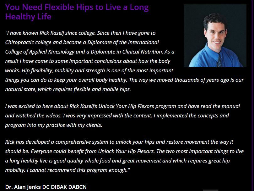 unlock your hip flexors testimonial